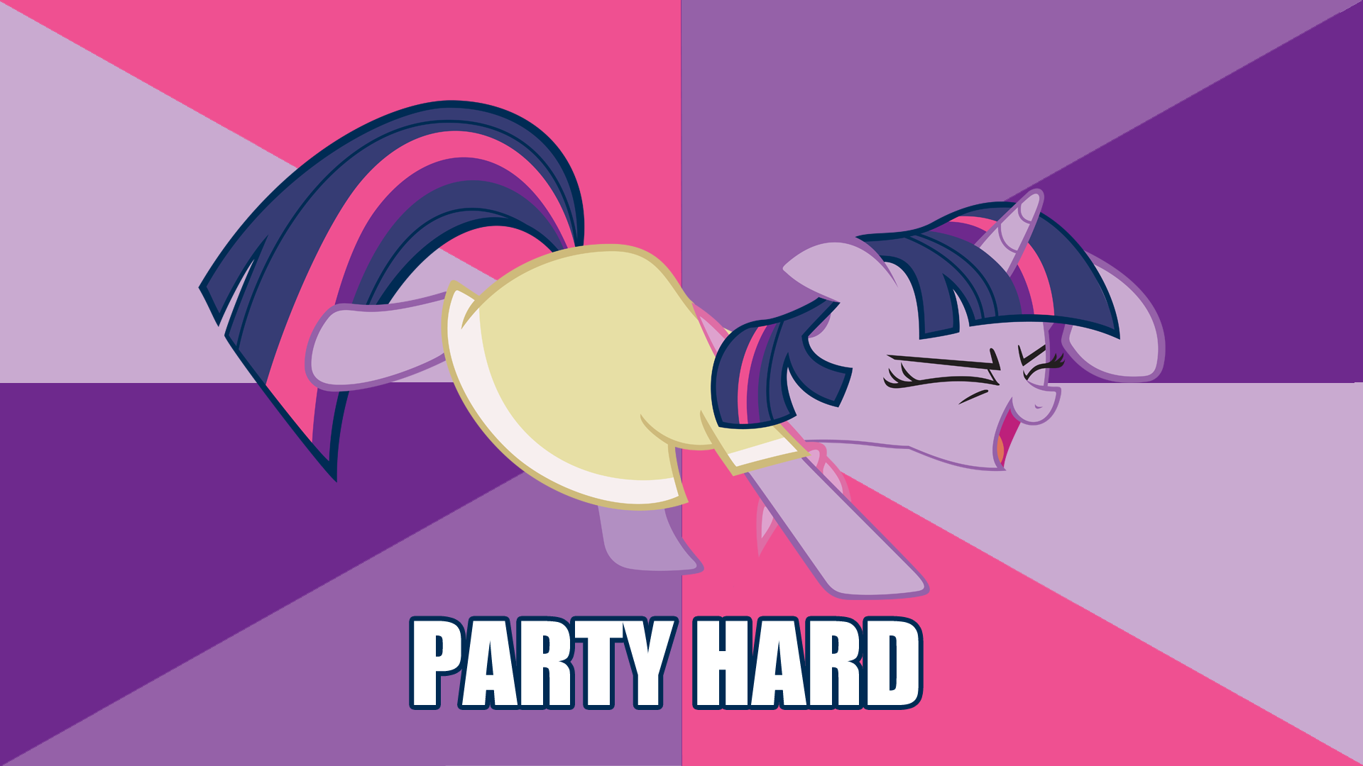 Party Hard Twilight Sparkle Wallpaper by BlueDragonHans and KiroTalon