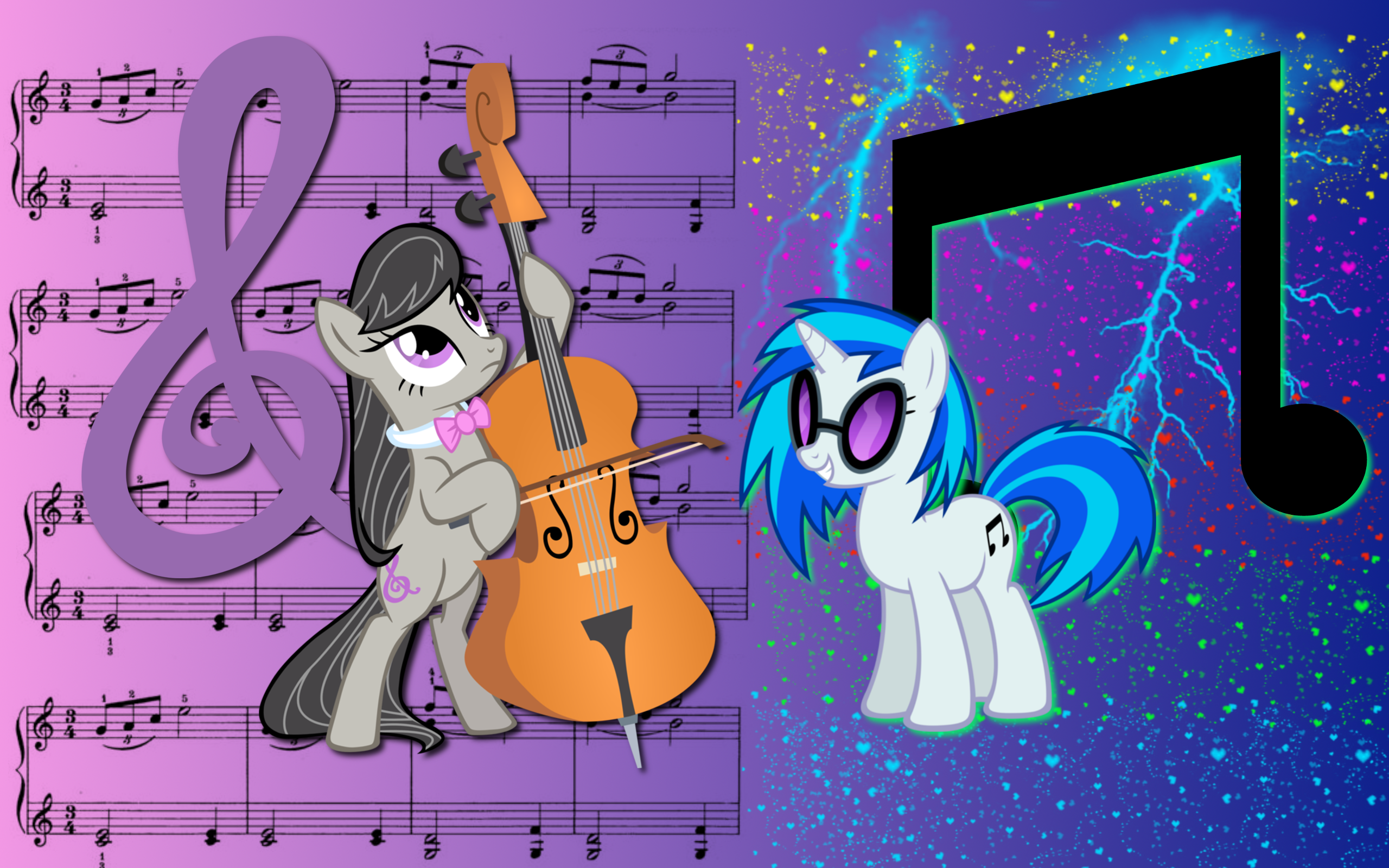 Vinyl Octavia wallpaper by AliceHumanSacrifice0, MoongazePonies, ooklah, Sansbox and The-Smiling-Pony