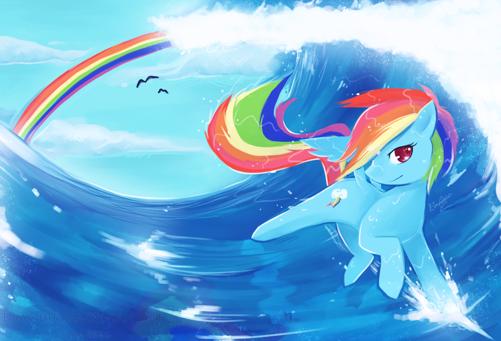 MLP - Rainbow Dash by DrawerElma