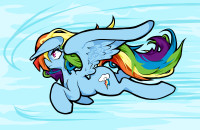 Rainbow Dash in Flight